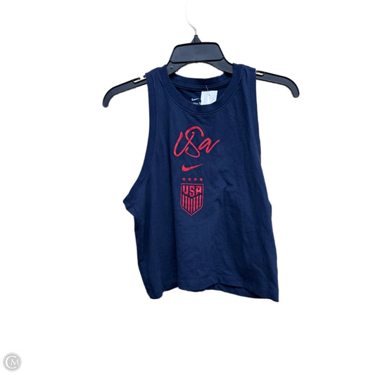 Athletic Tank Top By Nike In Navy, Size: M