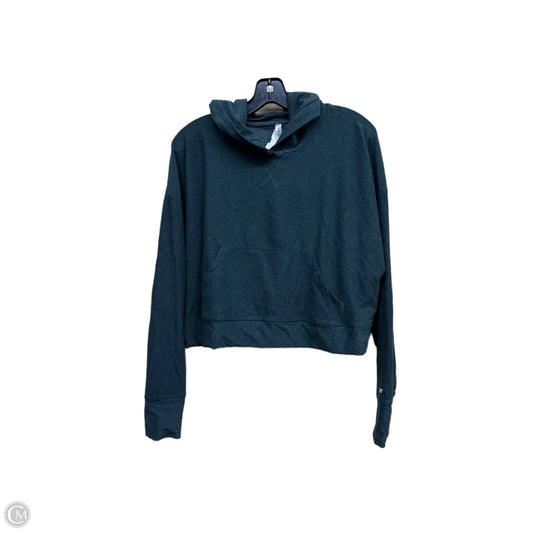 Athletic Sweatshirt Hoodie By Fabletics In Green, Size: M