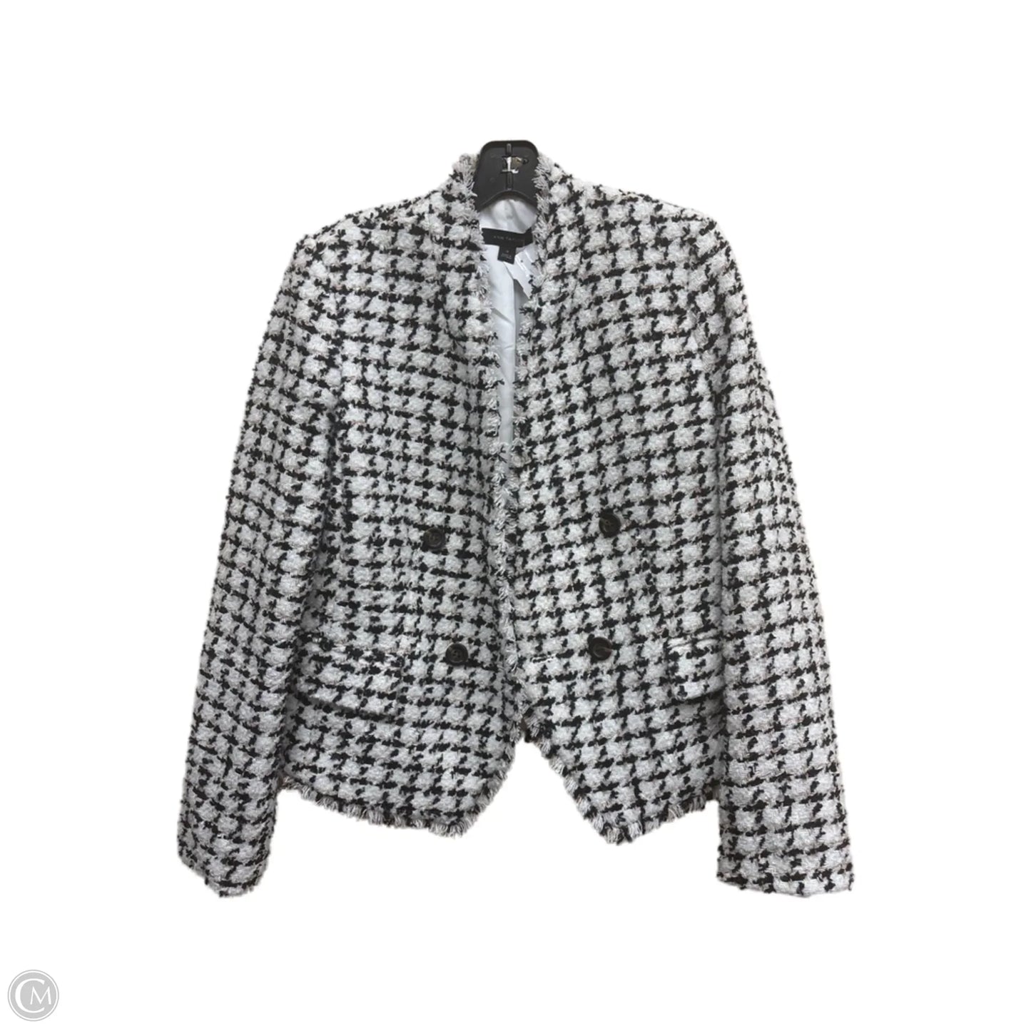 Blazer By Ann Taylor In Black & White, Size: 10