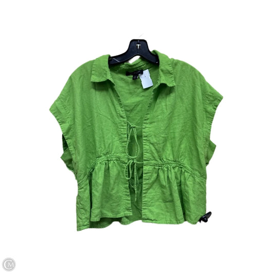 Top Short Sleeve By Andrew Marc In Green, Size: Xl