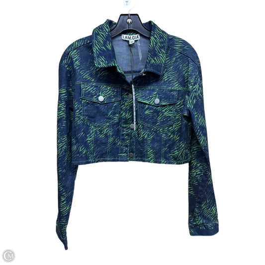 Jacket Denim By Clothes Mentor In Blue & Green, Size: Xs