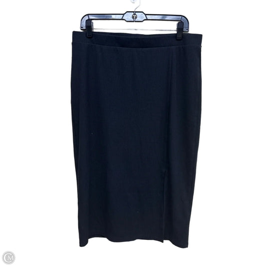 Skirt Midi By Clothes Mentor In Black, Size: Xl