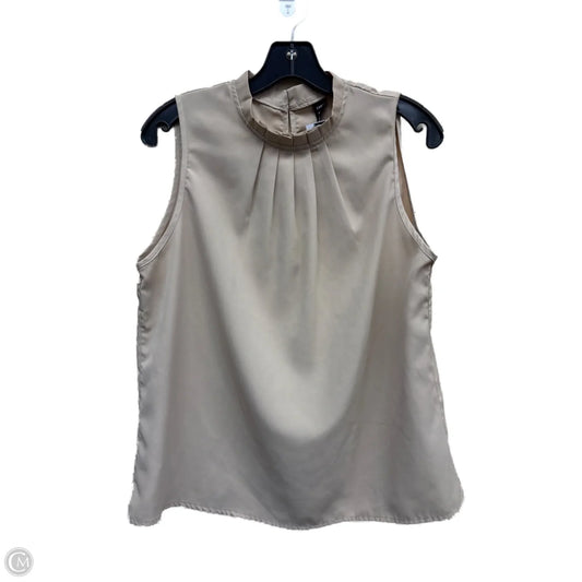 Top Sleeveless By Shein In Tan, Size: L