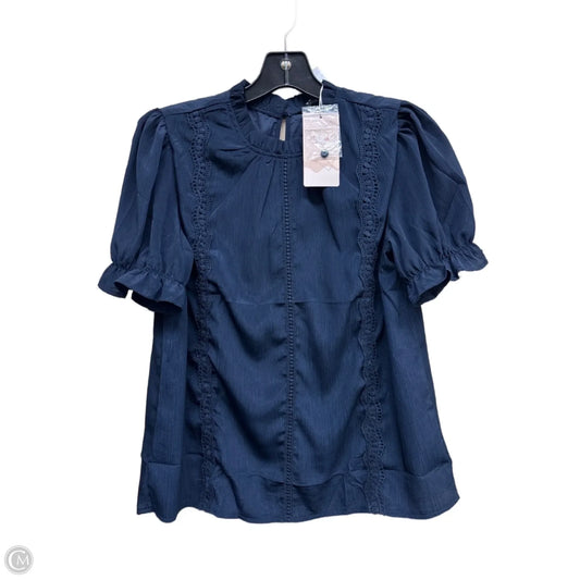 Top Short Sleeve By Clothes Mentor In Navy, Size: S