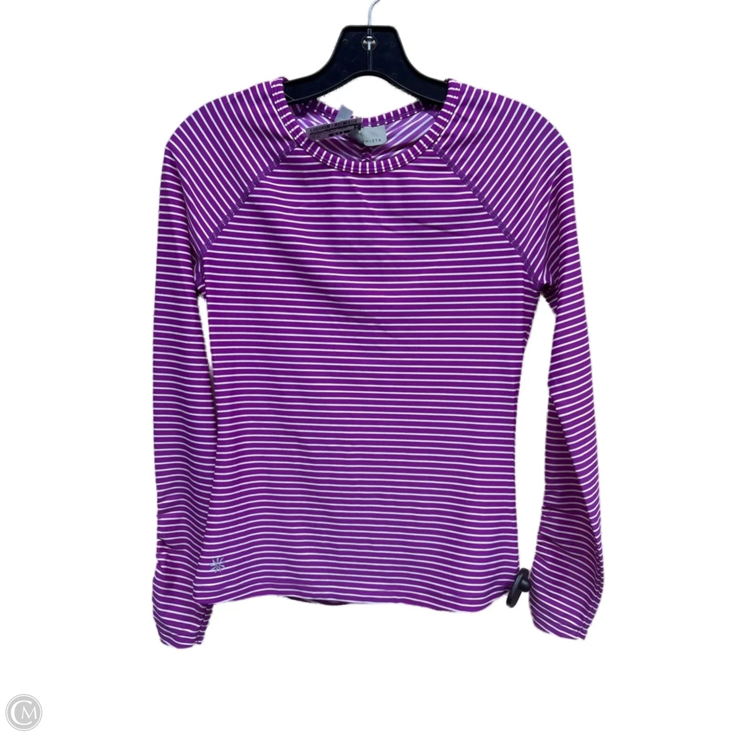 Athletic Top Long Sleeve Crewneck By Athleta In Striped Pattern, Size: Xs