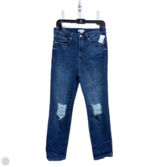 Jeans Straight By Good American In Blue Denim, Size: 8