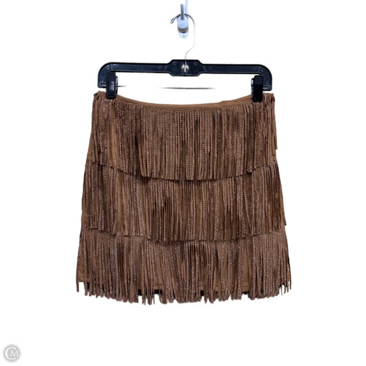 Skirt Mini & Short By Clothes Mentor In Brown, Size: M