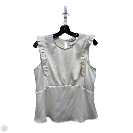 Top Sleeveless By Express In White, Size: L