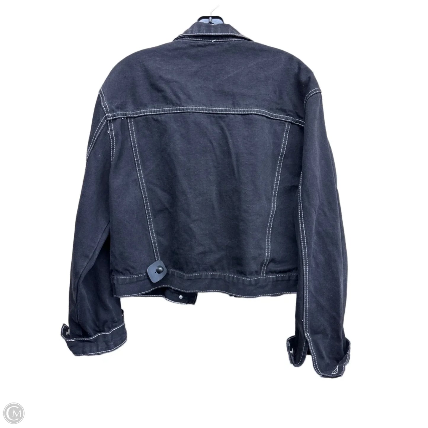 Jacket Denim By Shein In Black Denim, Size: L
