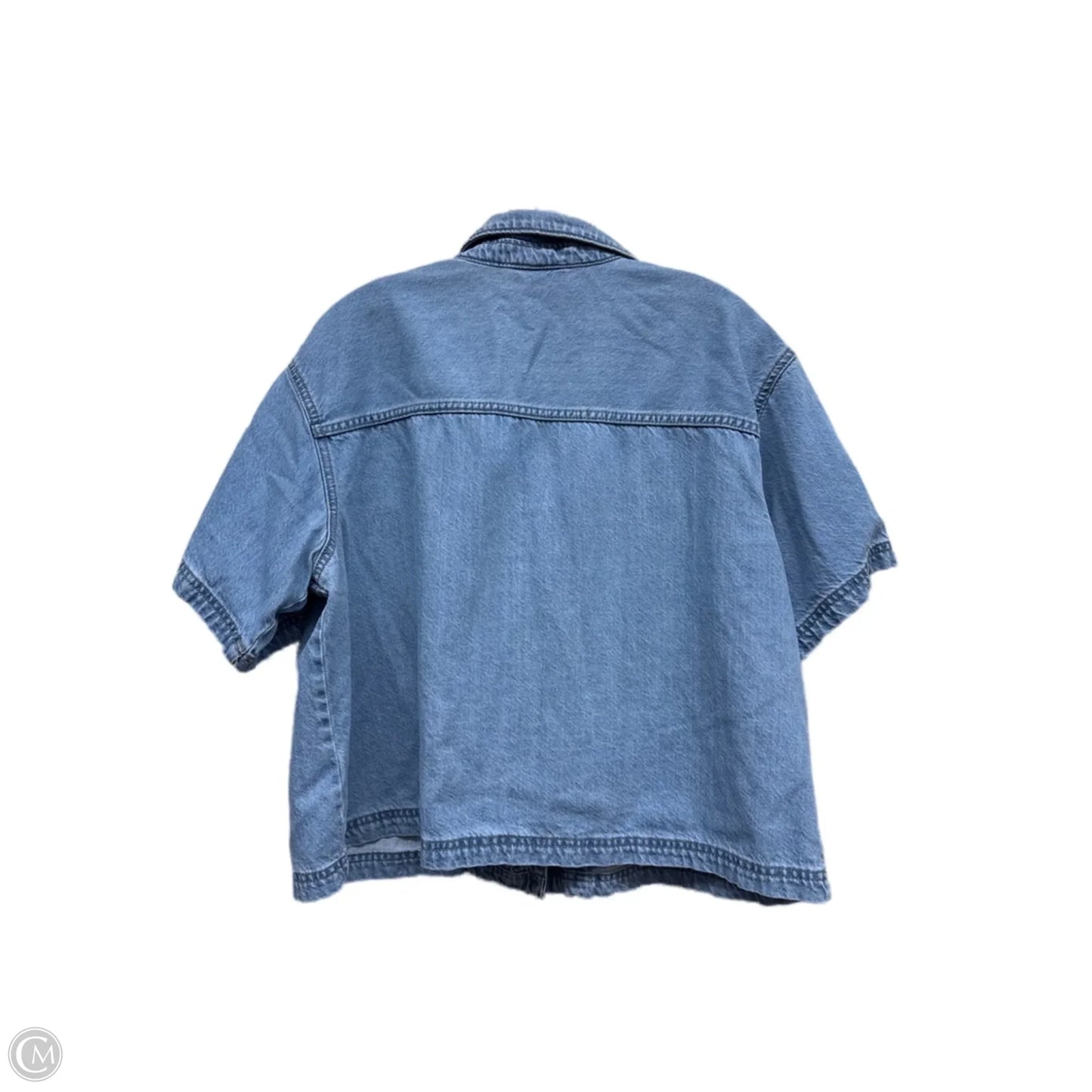 Top Short Sleeve By Universal Thread In Blue Denim, Size: L