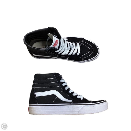 Shoes Sneakers By Vans In Black & White, Size: 8