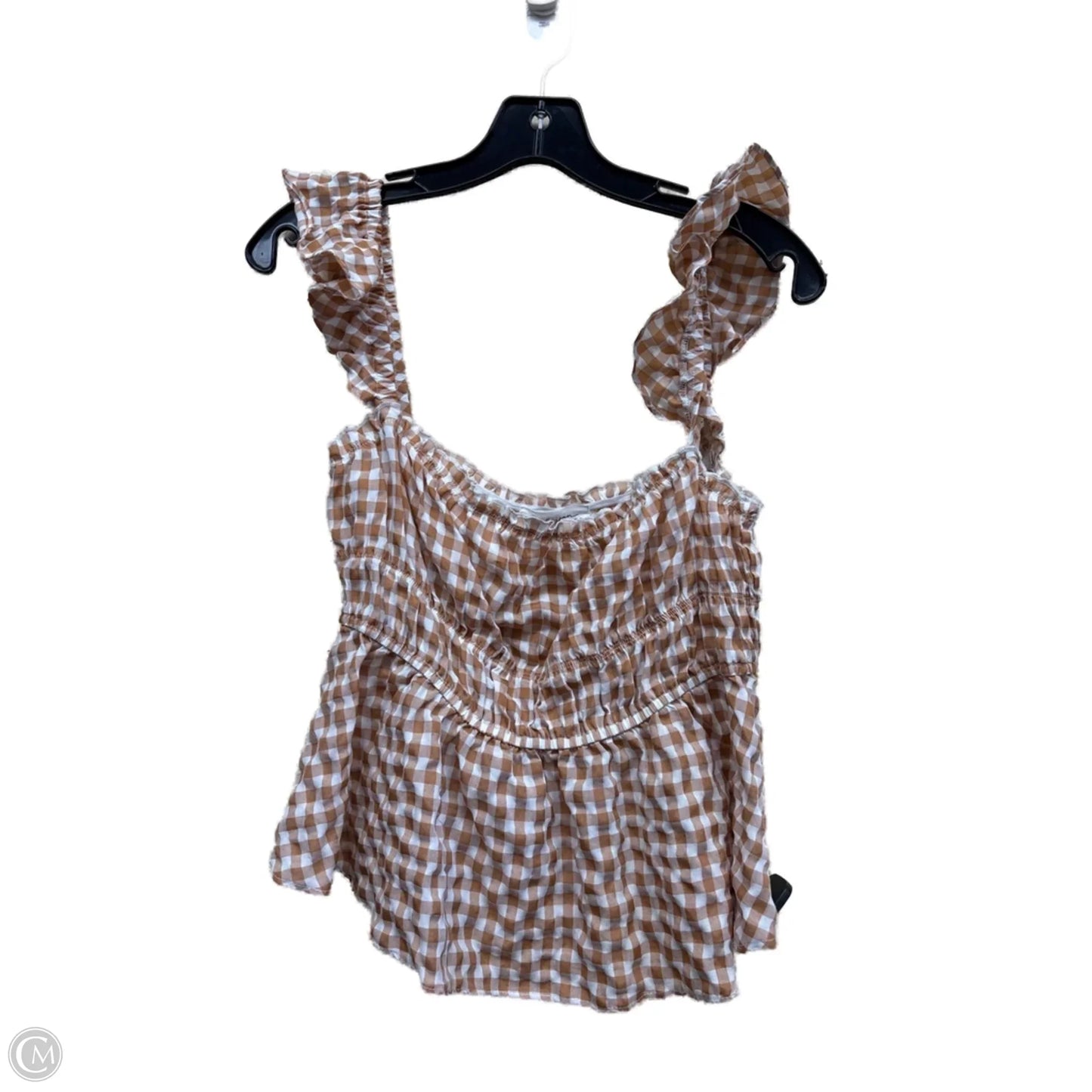 Top Sleeveless By Clothes Mentor In Plaid Pattern, Size: L