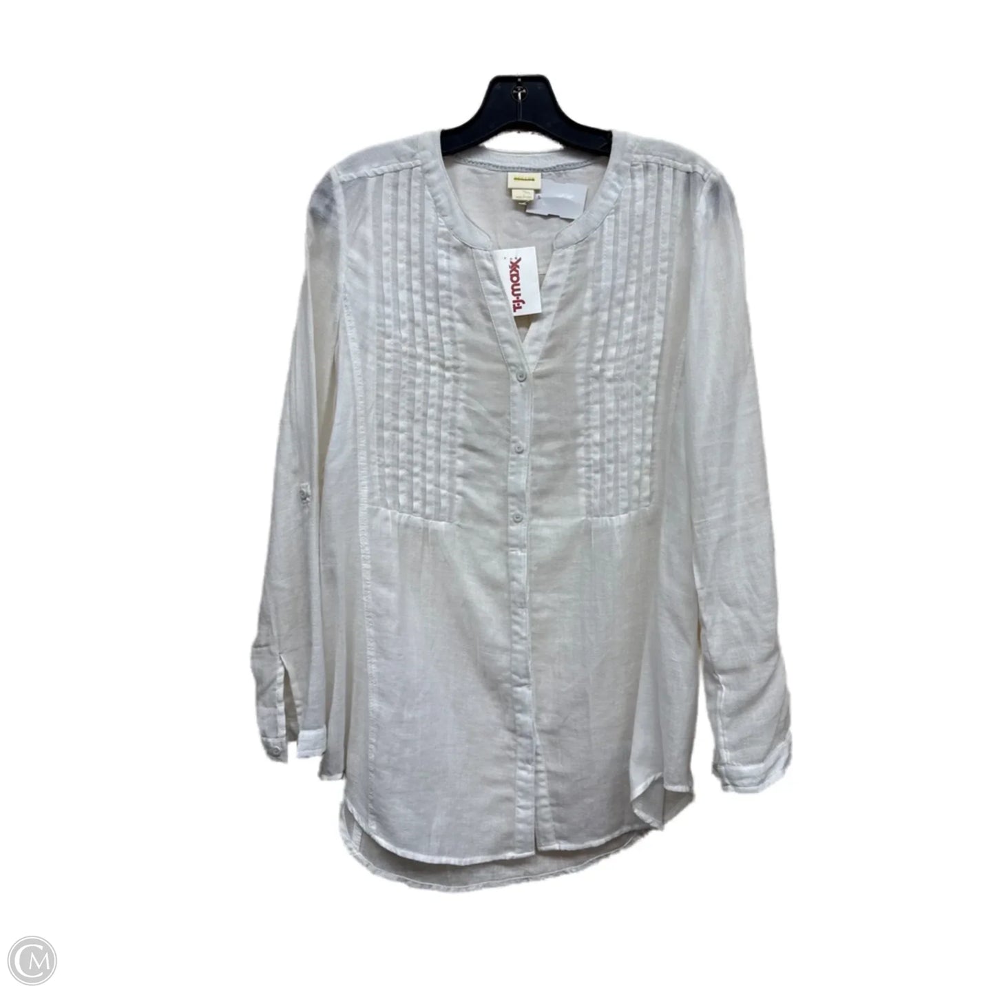 Top Long Sleeve By Maeve In White, Size: Xs