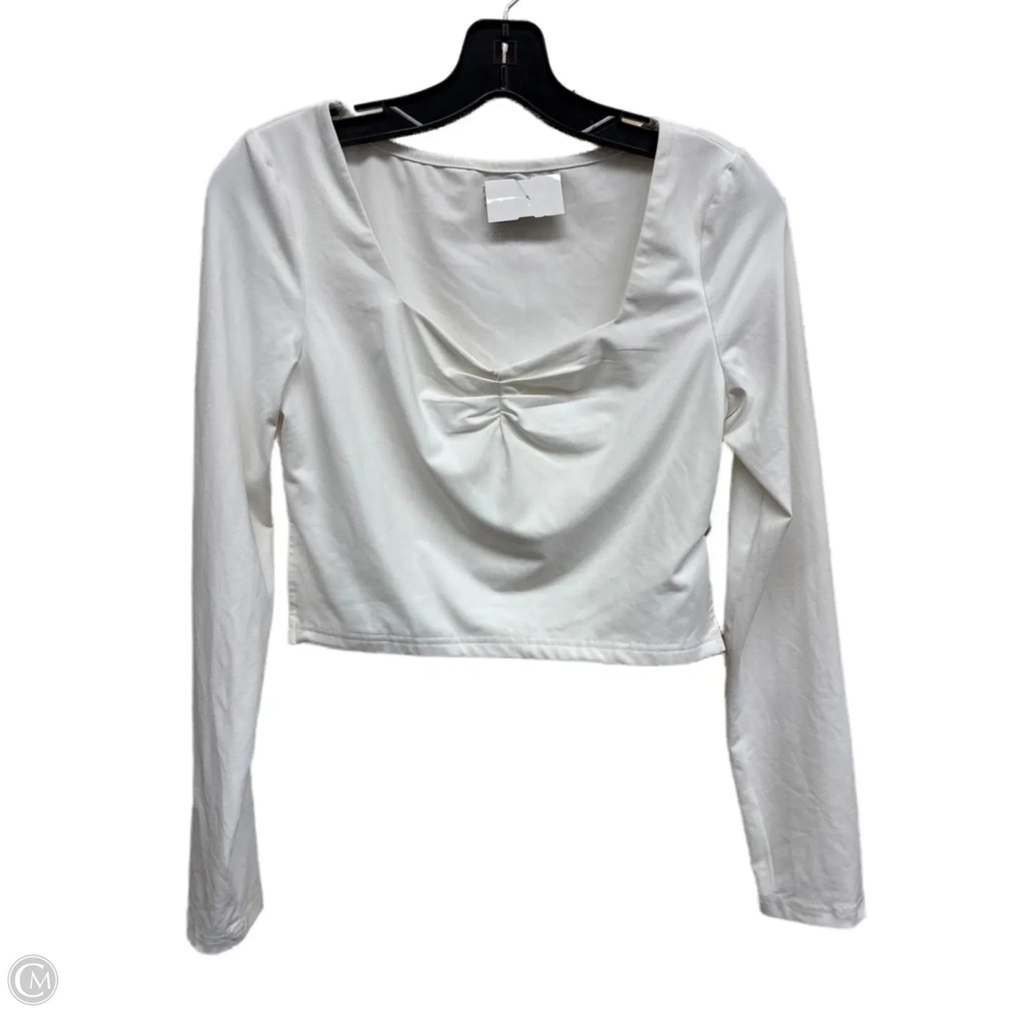 Top Long Sleeve By Clothes Mentor In White, Size: M