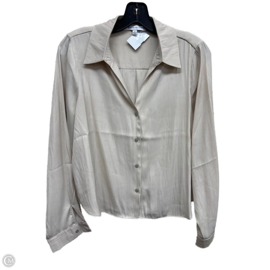 Top Long Sleeve By Rose And Olive In Tan, Size: S