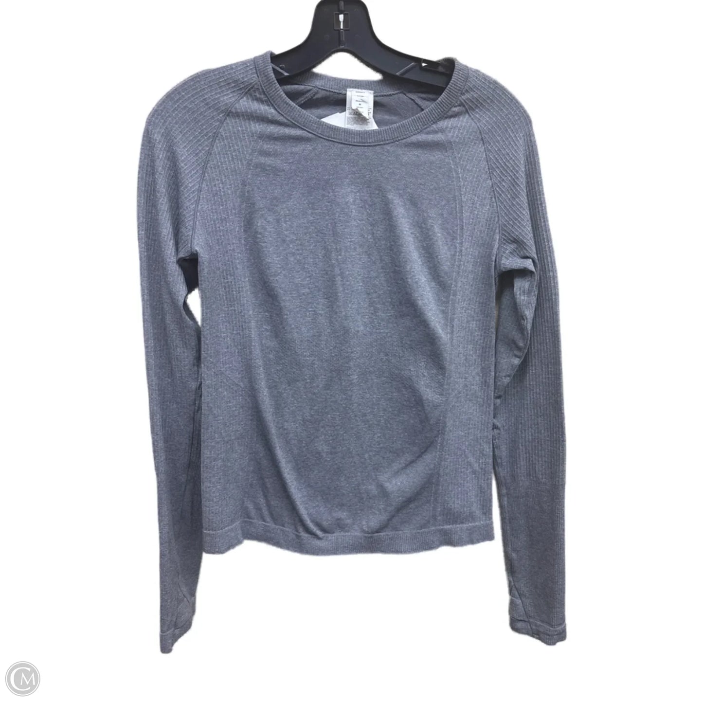 Athletic Top Long Sleeve Crewneck By Old Navy In Grey, Size: M