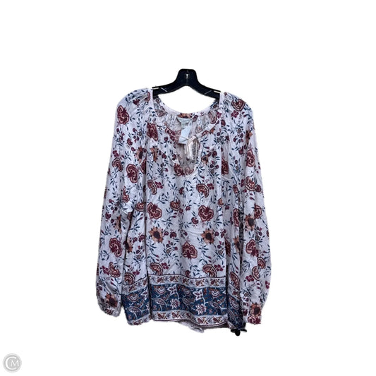 Top Long Sleeve By Lucky Brand In Multi-colored, Size: Xl