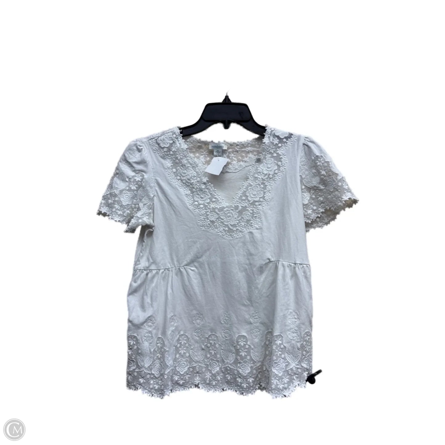 Top Short Sleeve By Sundance In White, Size: Xs