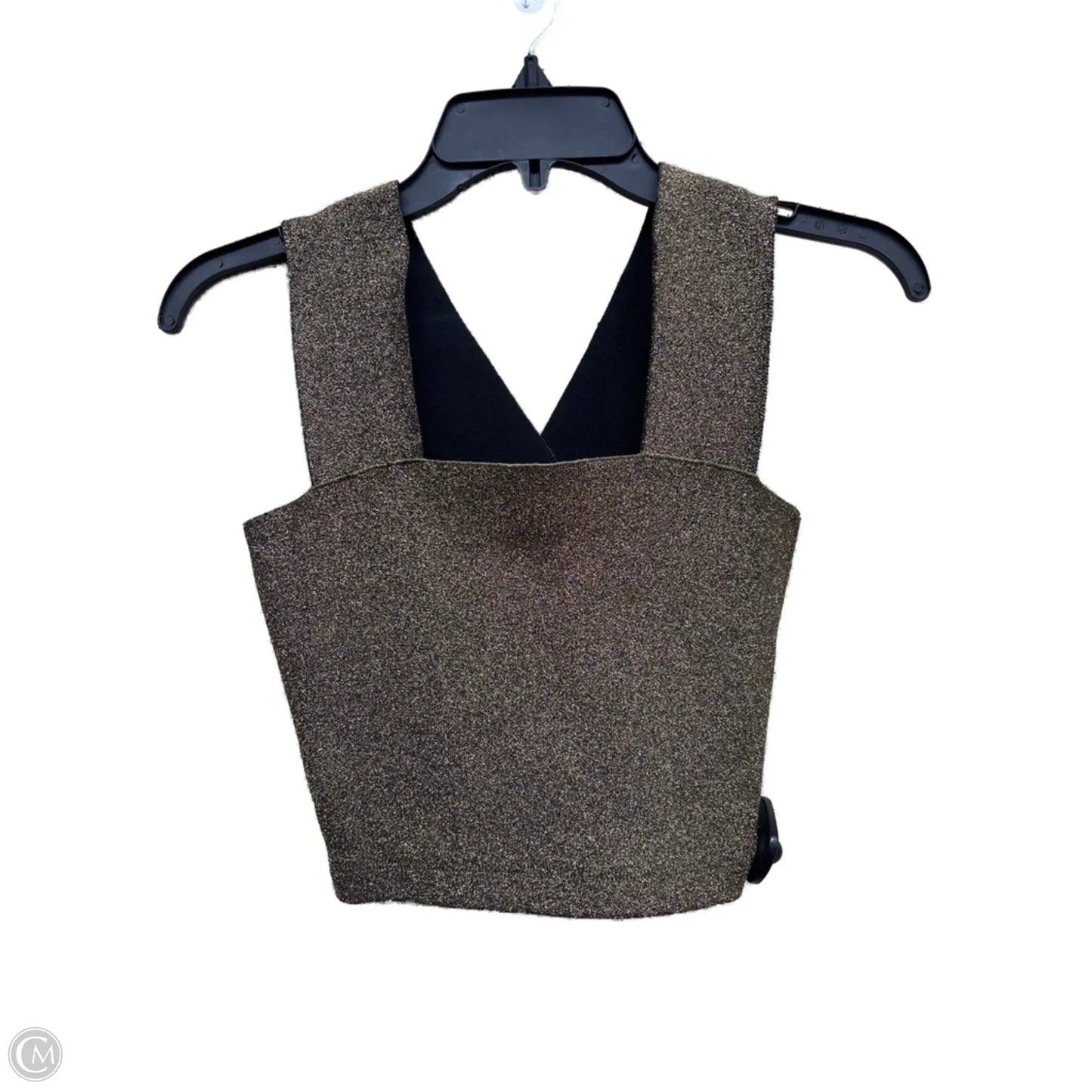 Top Sleeveless By Clothes Mentor In Gold