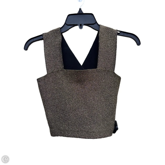 Top Sleeveless By Clothes Mentor In Gold