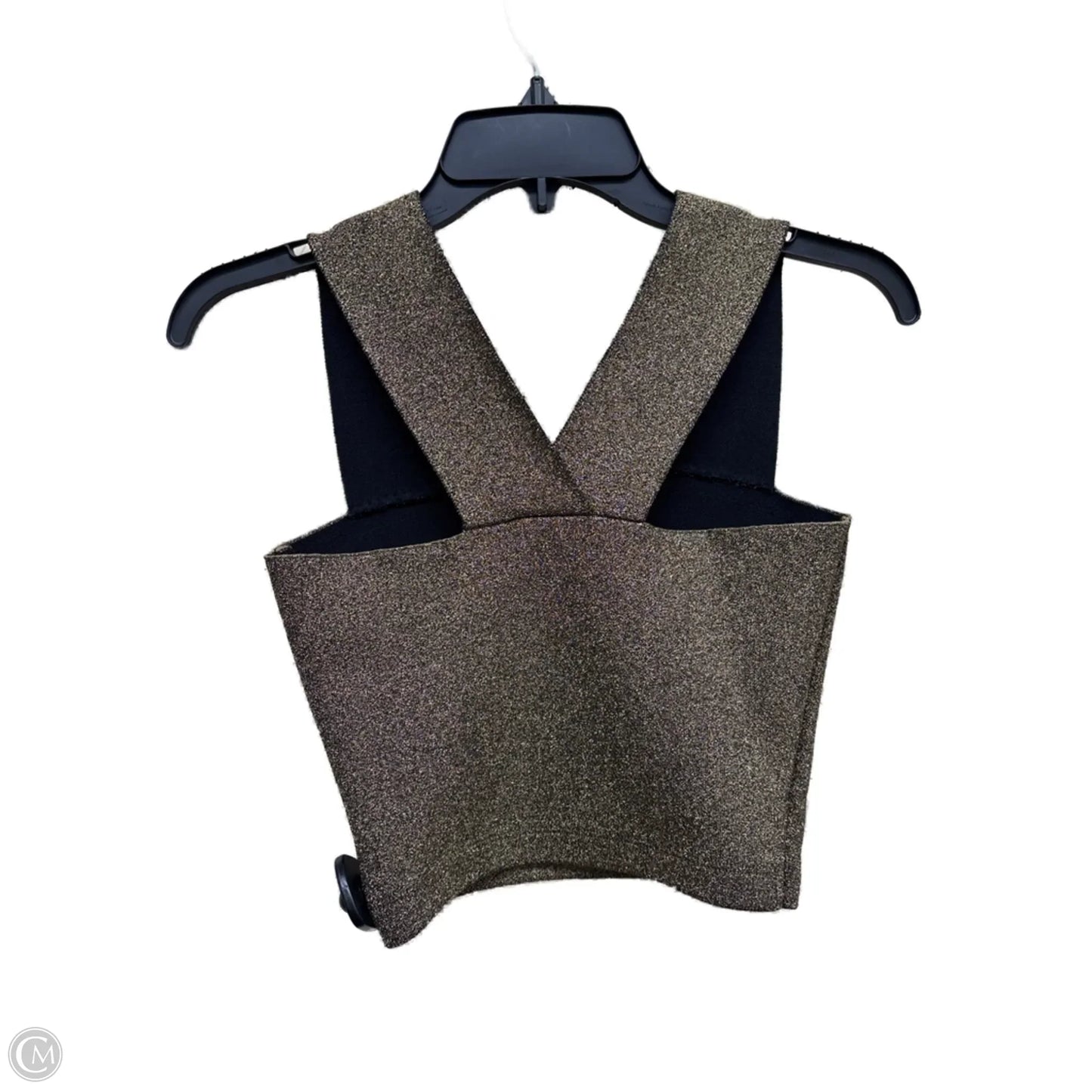 Top Sleeveless By Clothes Mentor In Gold