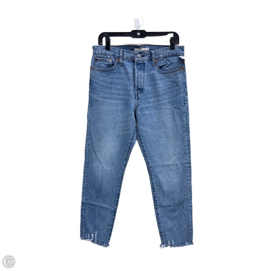 Jeans Straight By Levis In Blue Denim, Size: 8