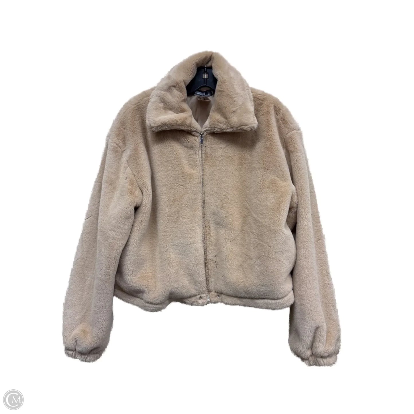 Coat Faux Fur & Sherpa By Clothes Mentor In Tan, Size: S