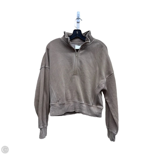 Sweatshirt Collar By Abercrombie And Fitch In Tan, Size: S