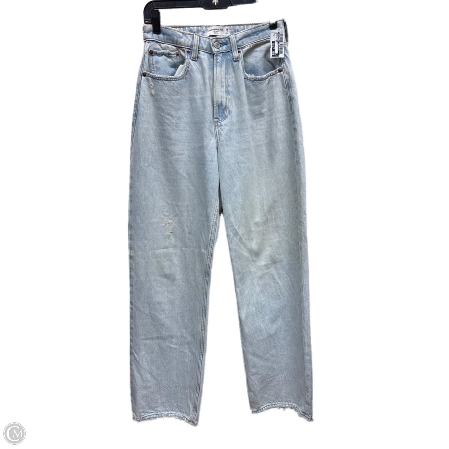 Jeans Straight By Abercrombie And Fitch In Blue Denim, Size: 2
