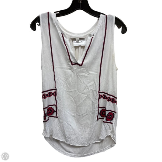 Top Sleeveless By Loft In White, Size: M