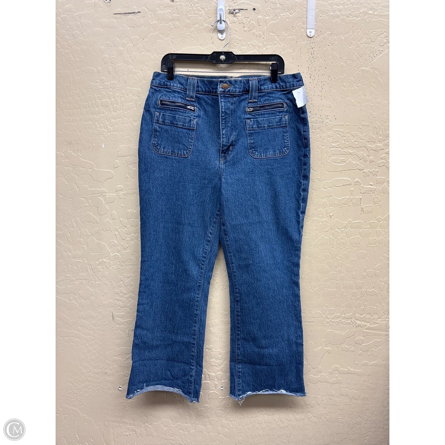 Jeans Straight By Madewell In Blue Denim, Size: 14