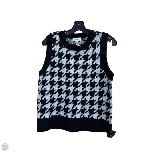 Top Sleeveless By Evereve In Black & White, Size: S