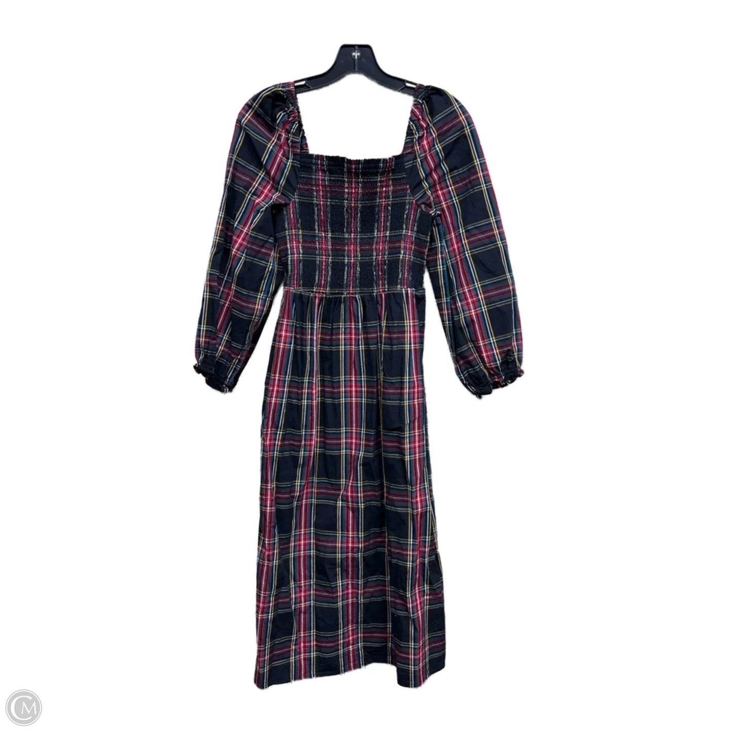 Dress Casual Midi By J. Crew In Plaid Pattern, Size: Xs