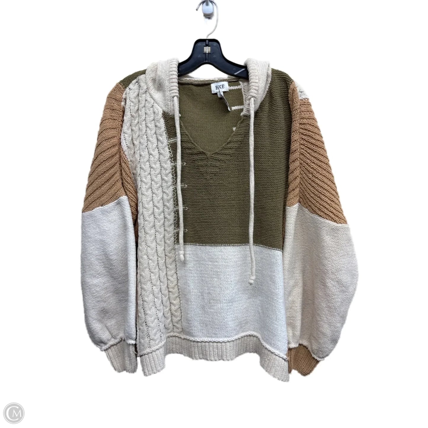 Sweatshirt Hoodie By Bke In Tan, Size: M