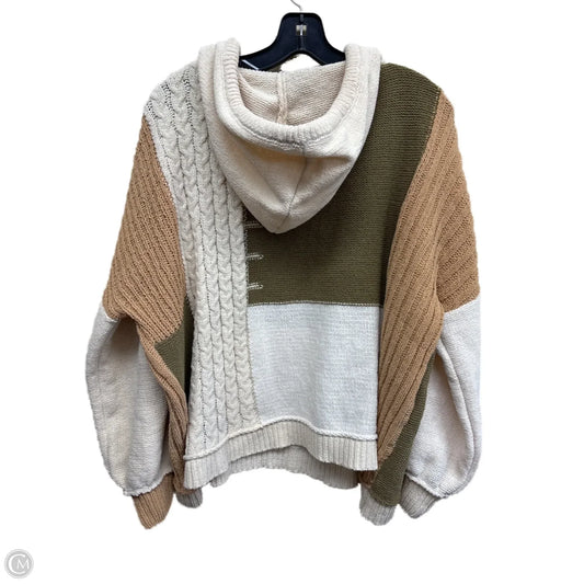 Sweatshirt Hoodie By Bke In Tan, Size: M