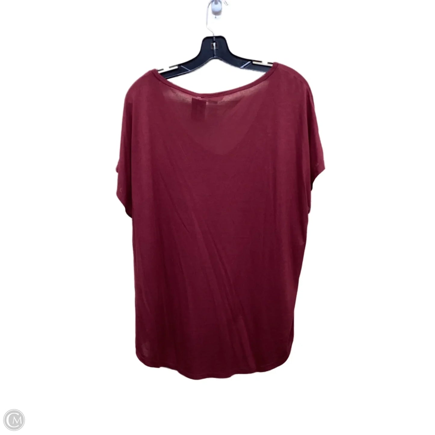 Top Short Sleeve By H&m In Maroon, Size: L