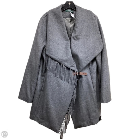 Coat Peacoat By Ralph Lauren In Grey, Size: L