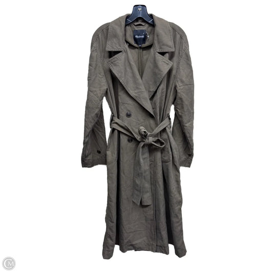 Coat Trench Coat By Madewell In Ombre Print, Size: L