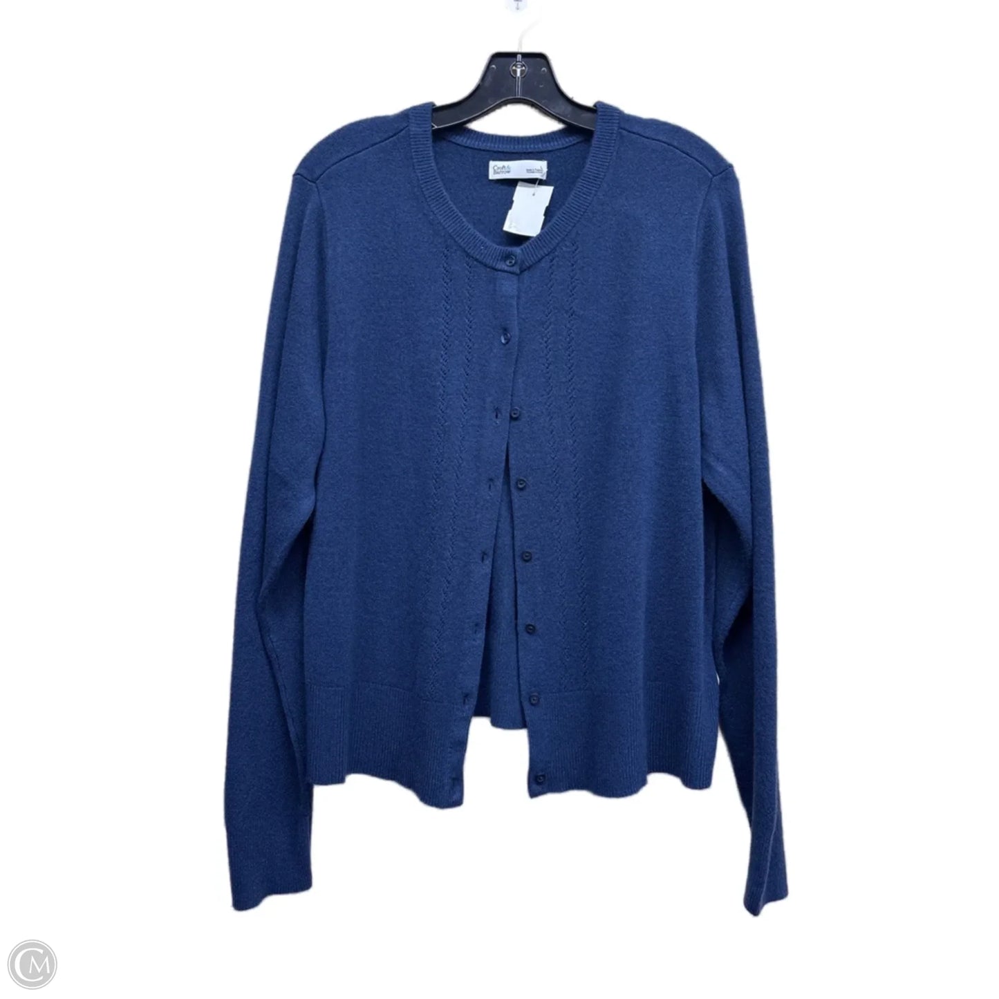 Sweater Cardigan By Croft And Barrow In Blue, Size: L