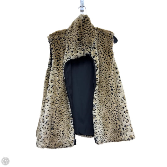 Vest Faux Fur & Sherpa By Clothes Mentor In Animal Print, Size: L