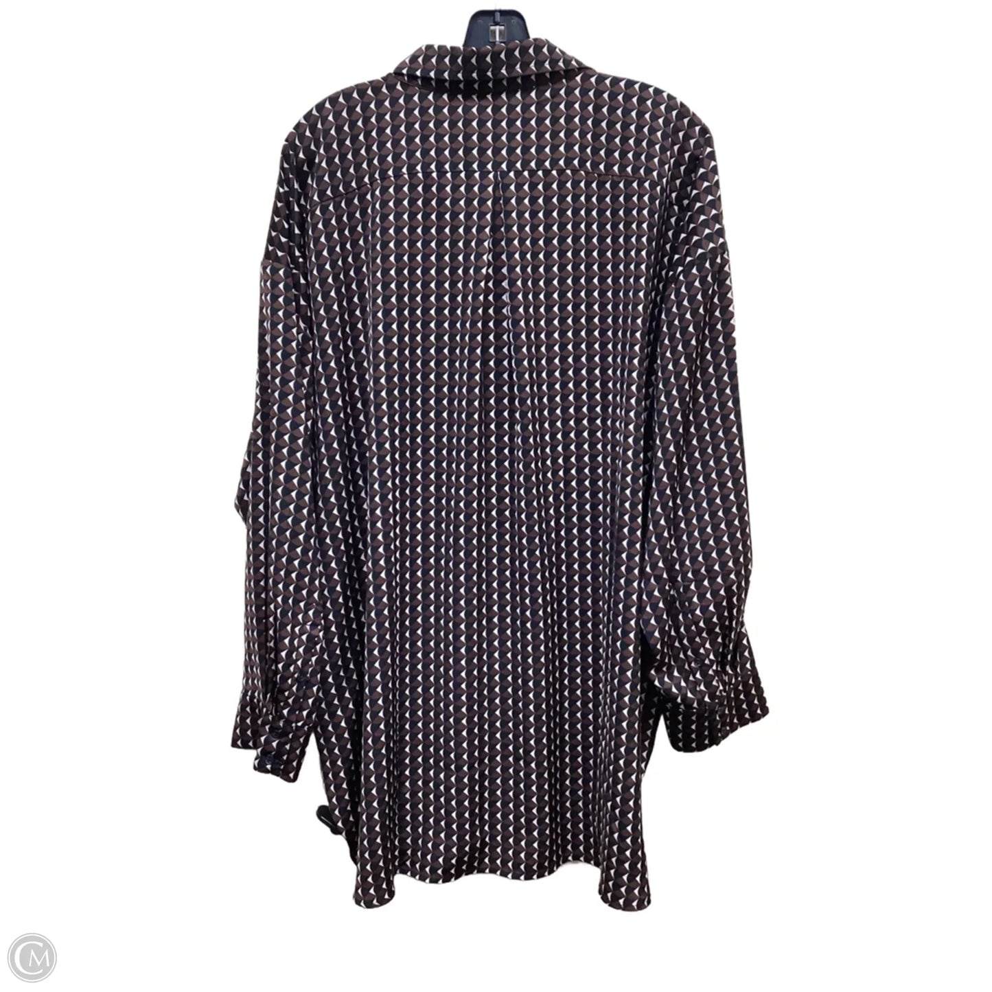 Top Long Sleeve By Banana Republic In Plaid Pattern, Size: Xxl