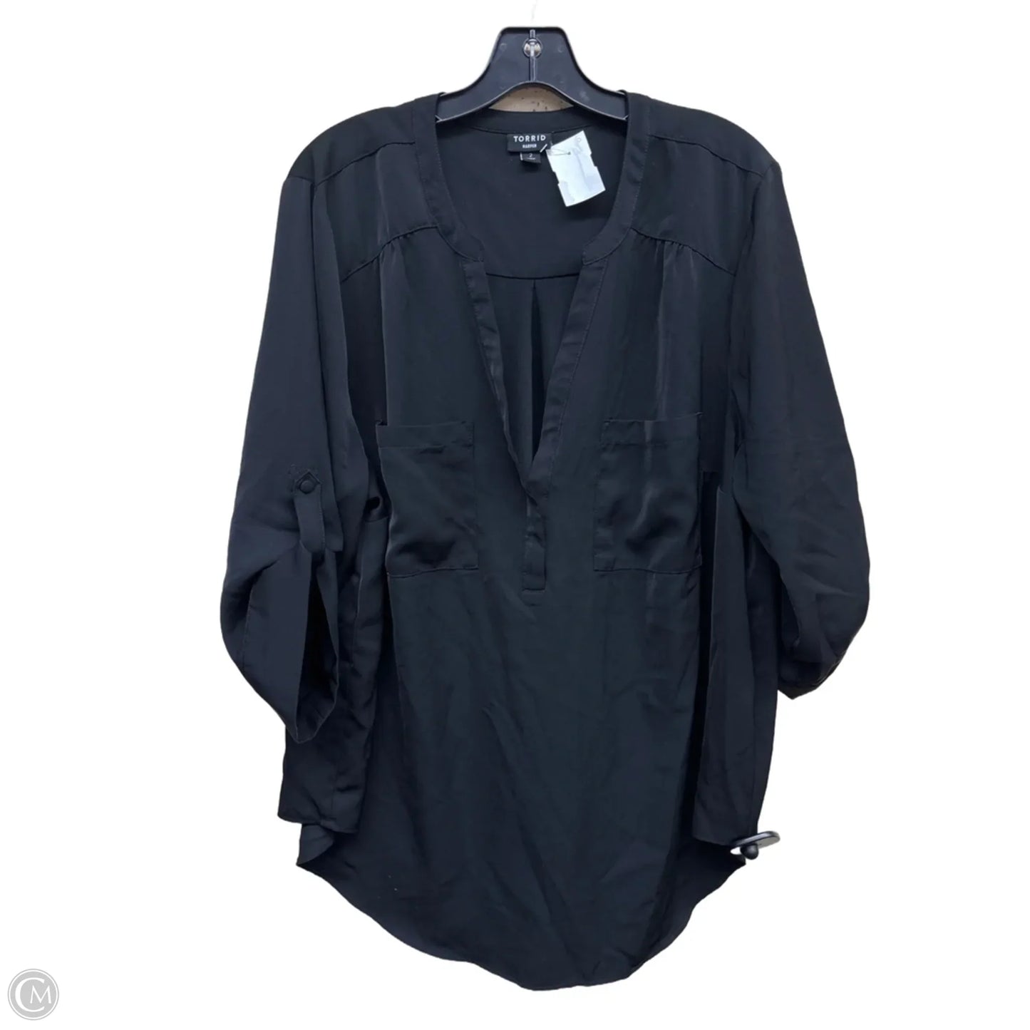 Top Long Sleeve By Torrid In Black, Size: 2x