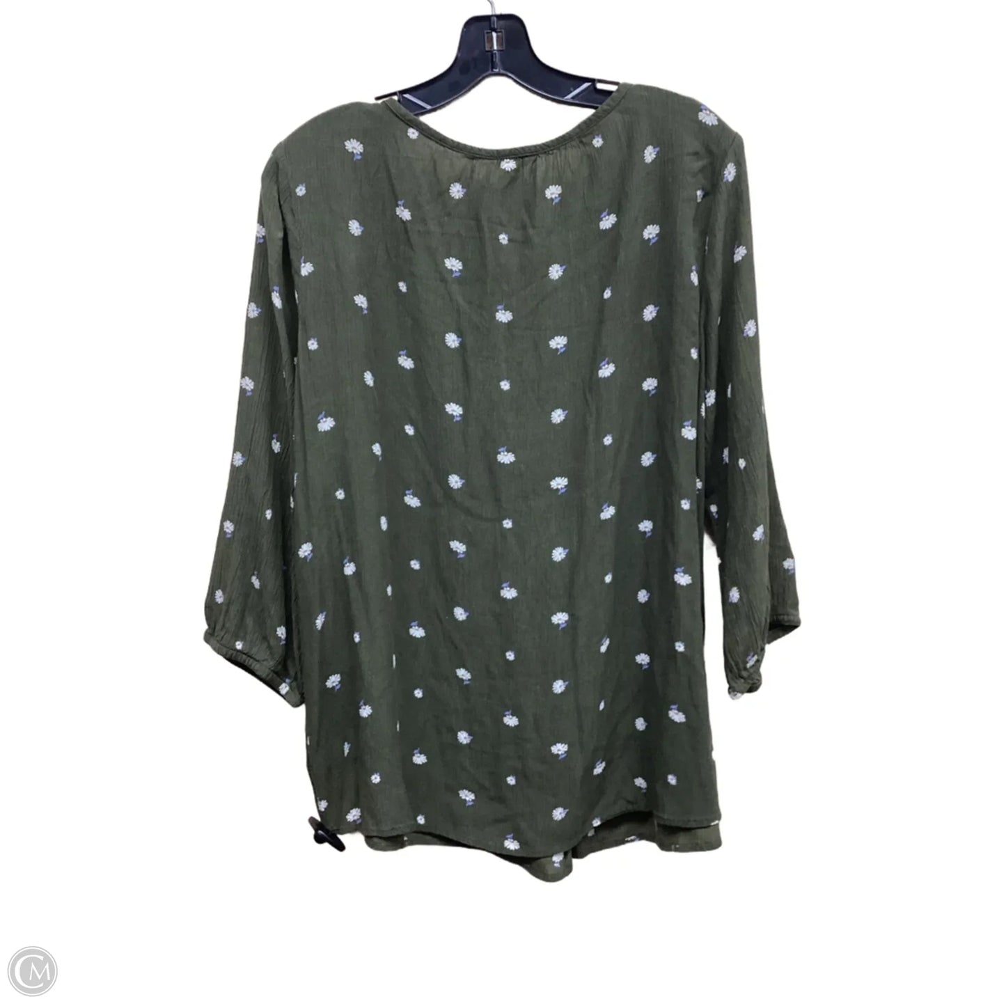Top Long Sleeve By Sonoma In Green, Size: Xxl
