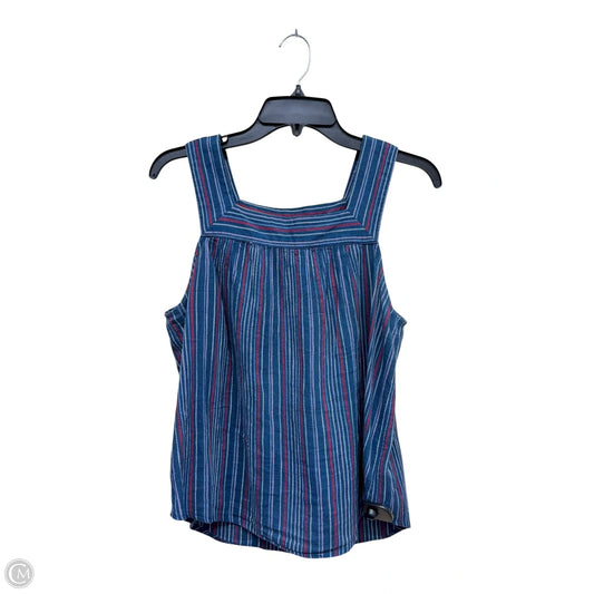 Top Sleeveless By Universal Thread In Striped Pattern, Size: M