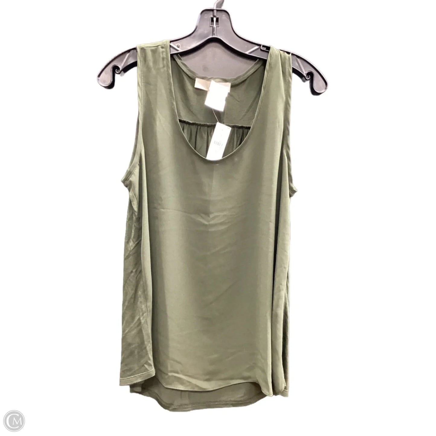 Top Sleeveless By Loft In Green, Size: M