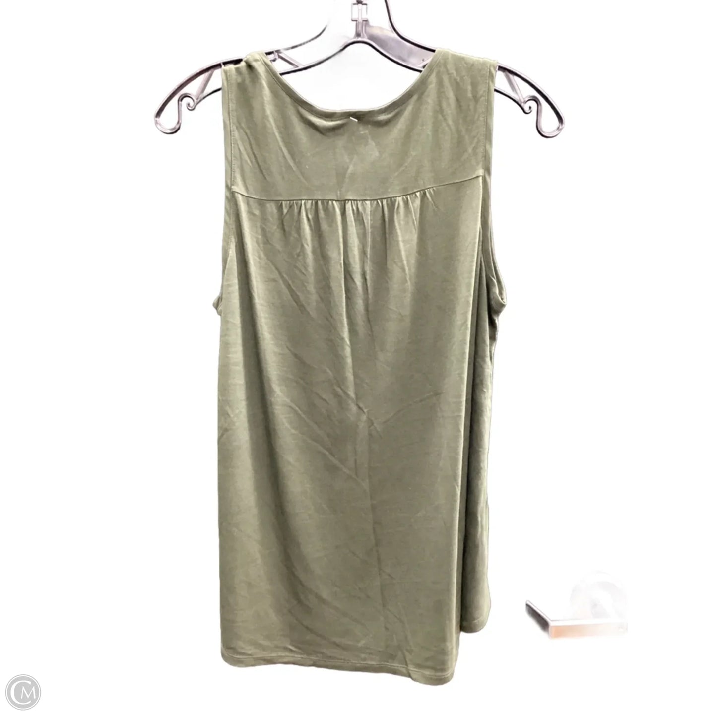 Top Sleeveless By Loft In Green, Size: M