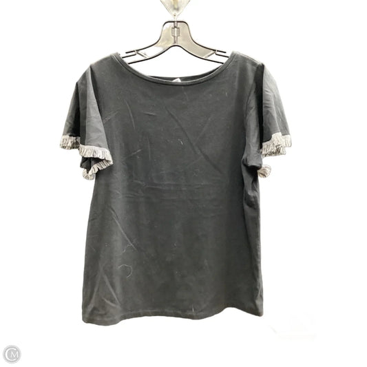Top Short Sleeve By Ann Taylor In Black, Size: Xxsp
