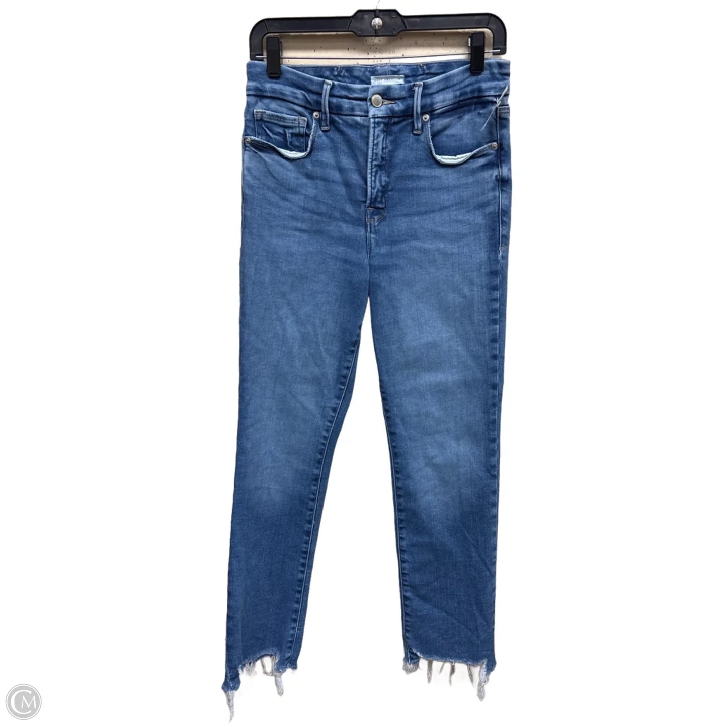 Jeans Straight By Good American In Blue Denim, Size: 6