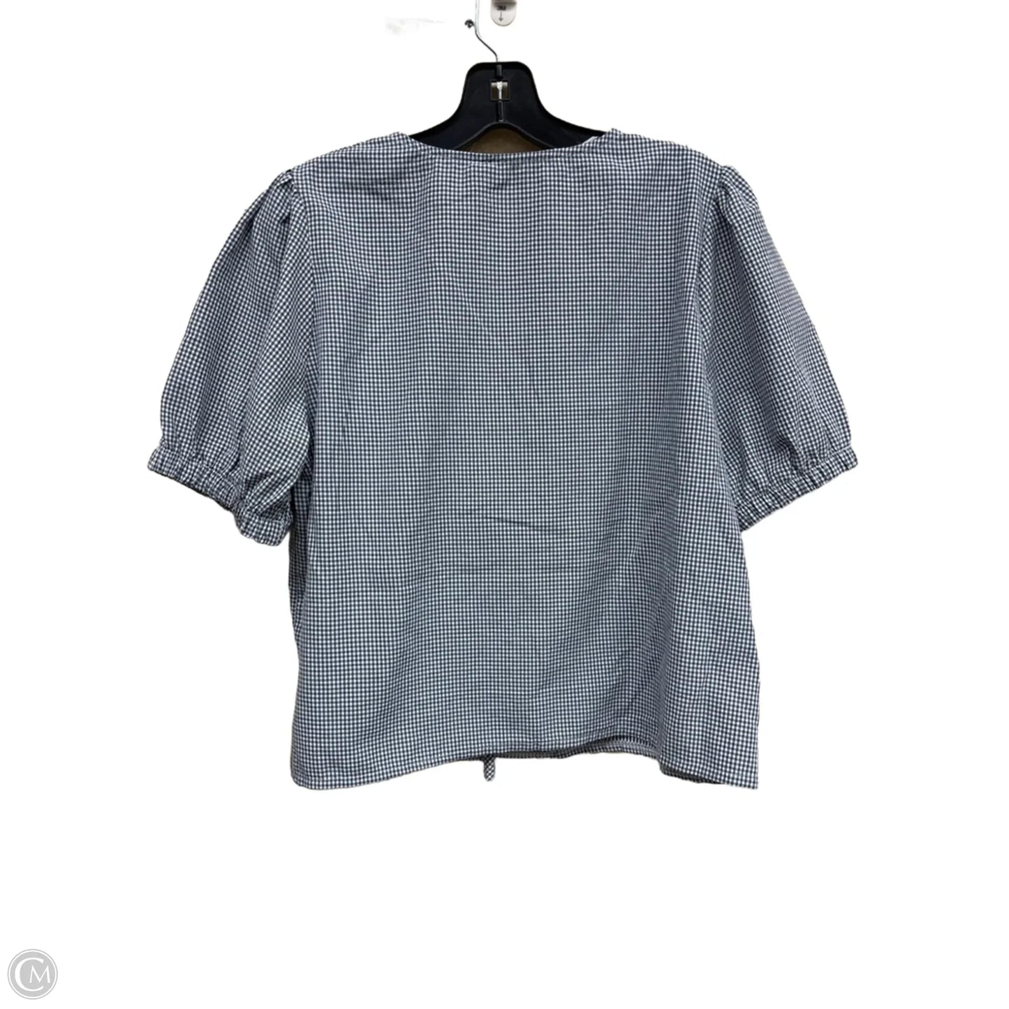Top Short Sleeve By Clothes Mentor In Plaid Pattern, Size: L