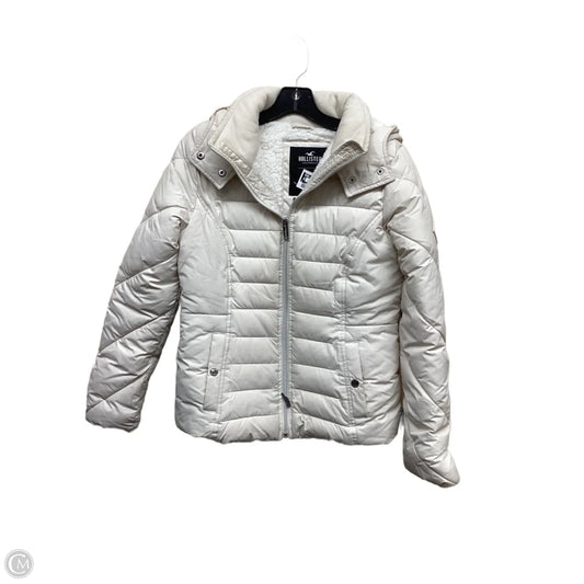 Coat Puffer & Quilted By Hollister In White, Size: S